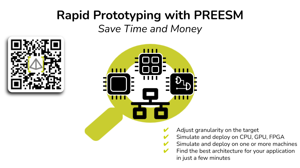 The colloquium flyer for a presentation describing the rapid prototyping tool PREESM.