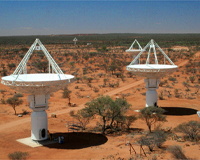 Some of the new ASKAP antennas.