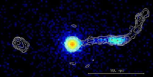 A radio and x-ray composite image of quasar PKS0637-752.