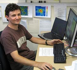 Erik Muller at his desk