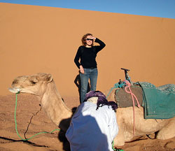 Naomi relaxing in the Sahara