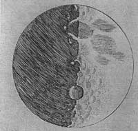 A lunar drawing by Galileo