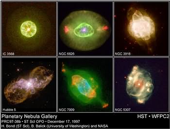 A gallery of planetary nebulae taken bny the HST.