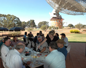 Participants from the 2005 workshop enjoying a fine lunch by The Dish.
