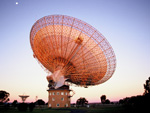 The Parkes radio telescope at dawn