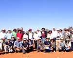 A small group of SKA engineers at the Murchison Radio-astronomy Observatory. Credit: CSIRO.