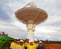 Successful installation of the second generation (Mk II) PAF on an ASKAP antenna at the Murchison Radio-astronomy Observatory. Credit: CSIRO