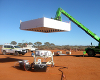 The Mk II PAF, during ground-based apeture array tests at the MRO. Credit: CSIRO