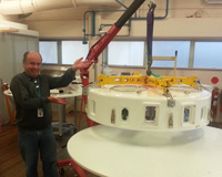 Pre-production of the Mk II PAF underway at the Sydney headquarters of CSIRO Astronomy and Space Science. Credit: CSIRO