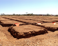 Excavation of the ASKAP control building footings at the MRO. Credit: Barry Turner, CSIRO.