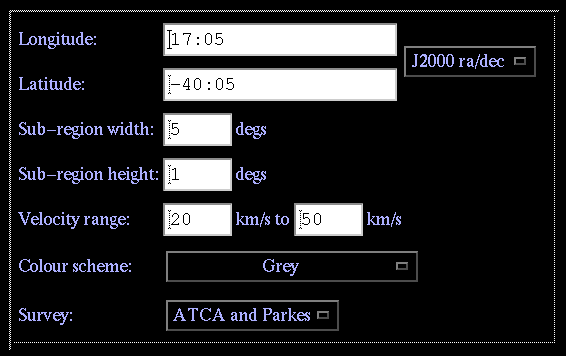 Query screen with a grey mask
