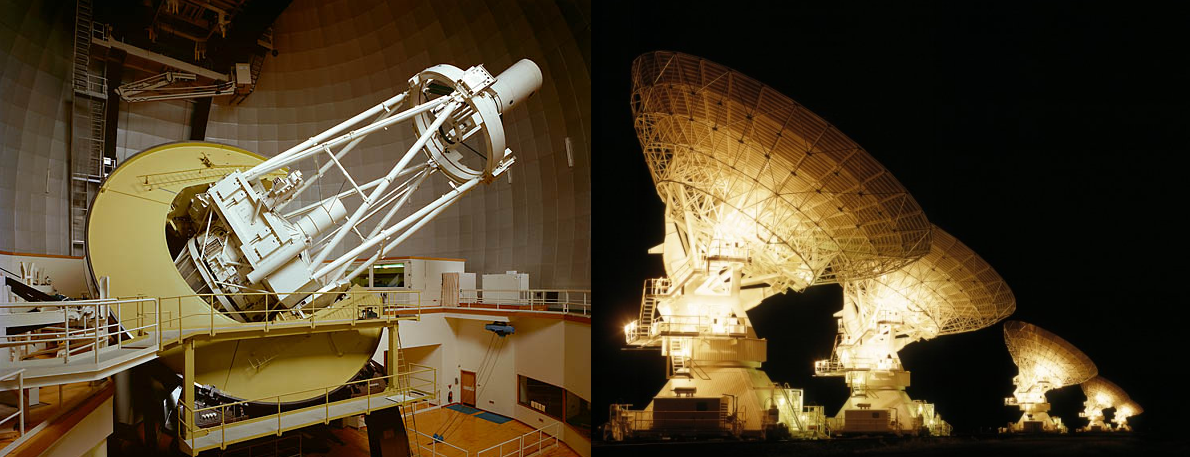 AAO & ATNF telescopes picture