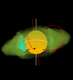 Jupiter's radiation belts on 20 July 1994 during the Comet Shoemaker-Levy 9 impacts