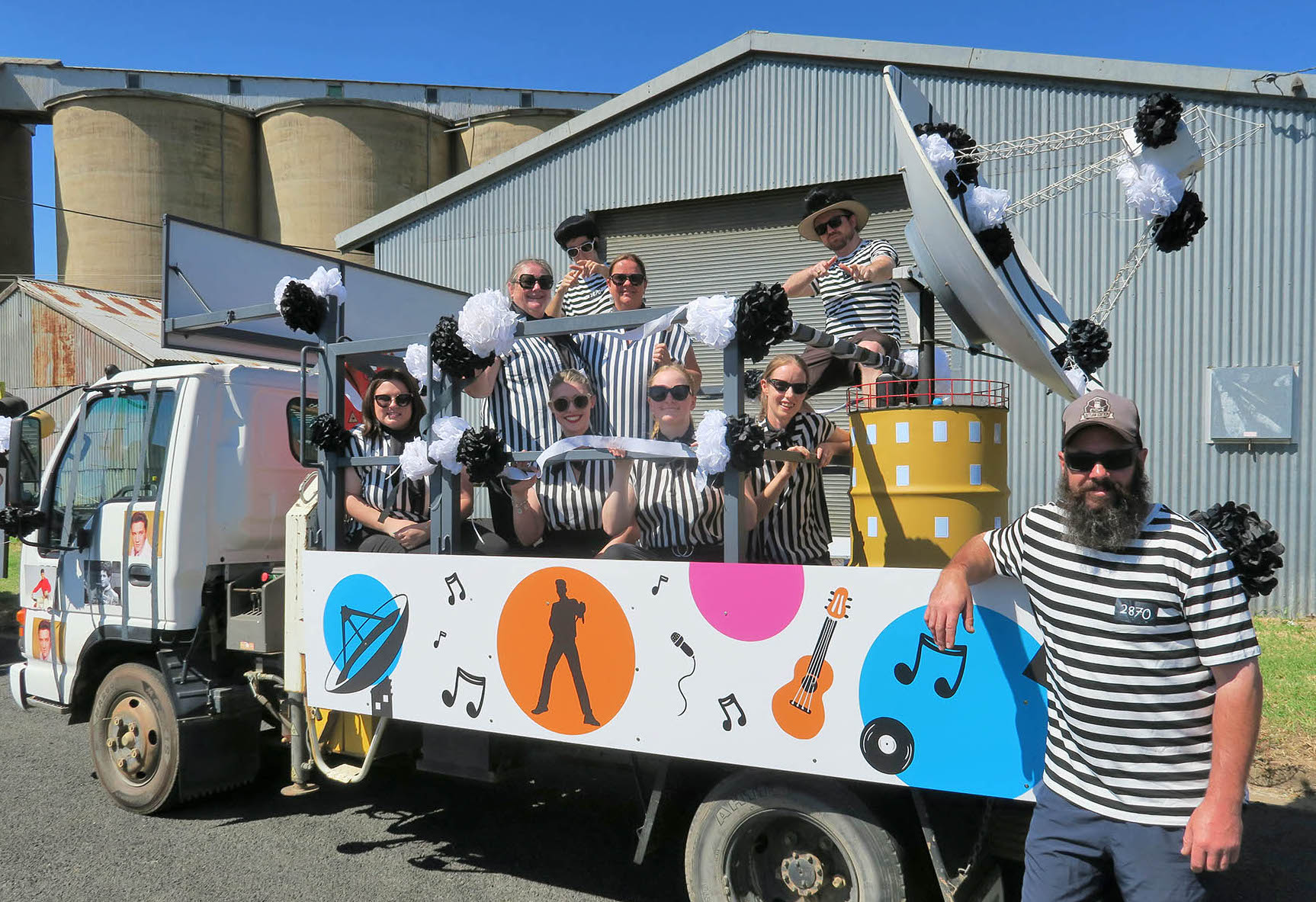 The Parkes Observatory float in the 2024 Elvis Parade