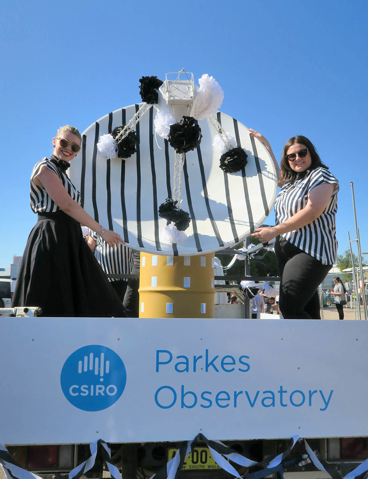 The Parkes Observatory float in the 2024 Elvis Parade