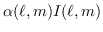 $\alpha(\ell,m)I(\ell,m)$