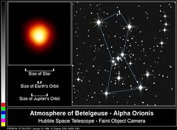 Betelgeuse, a red supergiant.
