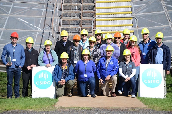 Participants from the 2017 workshop in front of the Dish.