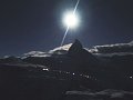 Full moon behind the Matterhorn