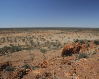 View over the Murchison Radio-astronomy Observatory in Western Australia. Credit: Ant Schinckel, CSIRO.