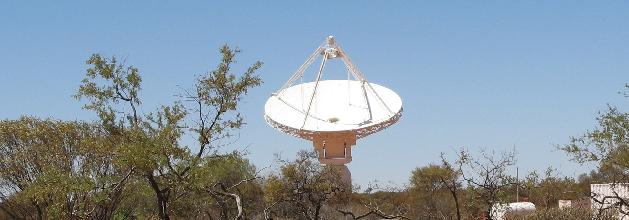 First ASKAP antenna on-site in Western Australia.