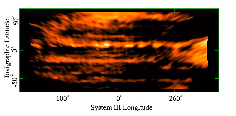 Radio map of Jupiter at 2cm