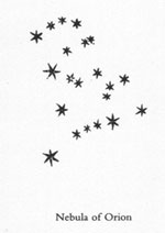 Galileo's drawing of the Great Nebula in Orion, M42.