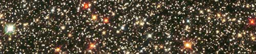 Different coloured stars in the Sagittarius region of the Milky Way